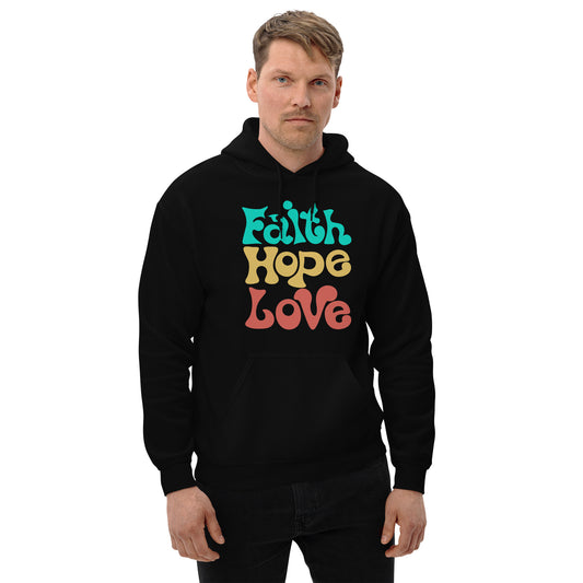 Sweat à capuche Faith Hope Love